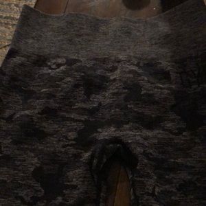 Compression leggings - black / grey camouflage